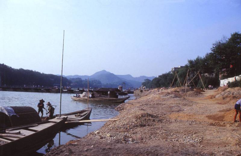 Gravel river banks